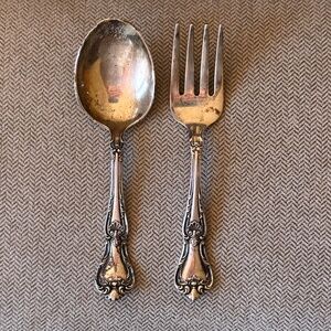 Memory Lane by Lunt Spoon & Fork 1949 Sterling 2 piece Baby Set